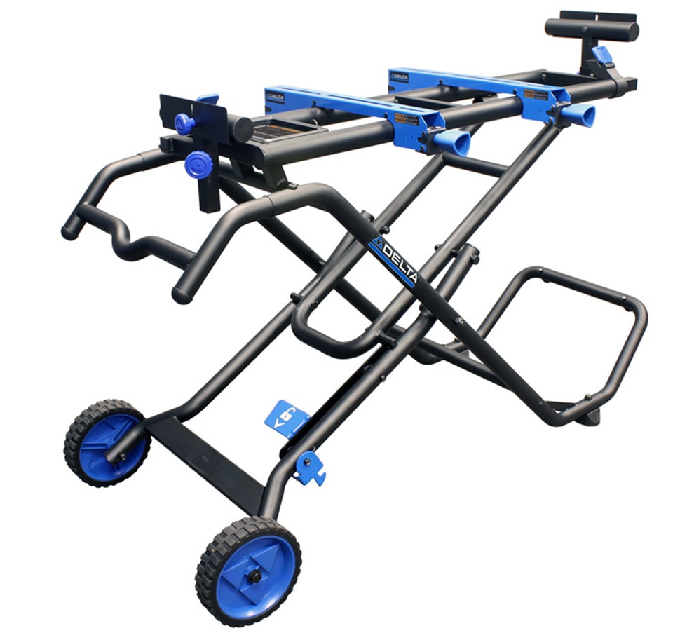 DELTA Steel Adjustable Rolling Miter Saw Stand 36-267