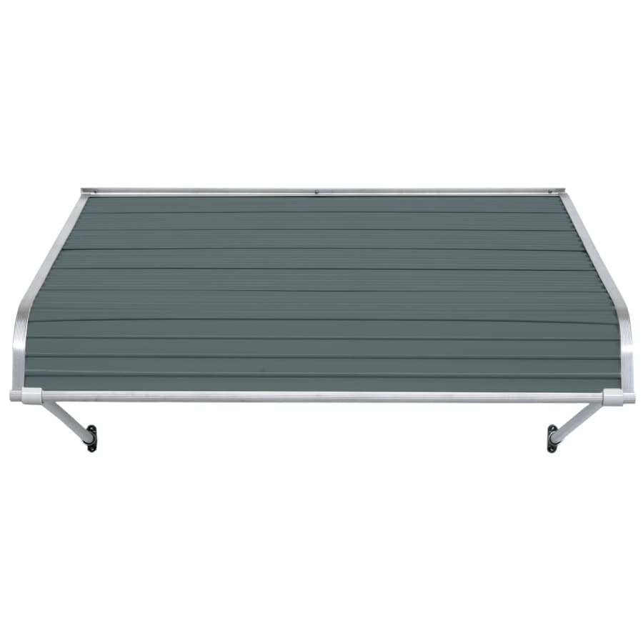 NuImage Awnings 1100 84-Inches Wide x 42-Inches Projection x 16-Inches Height Metal Slate Blue Solid Fixed Door Awning
