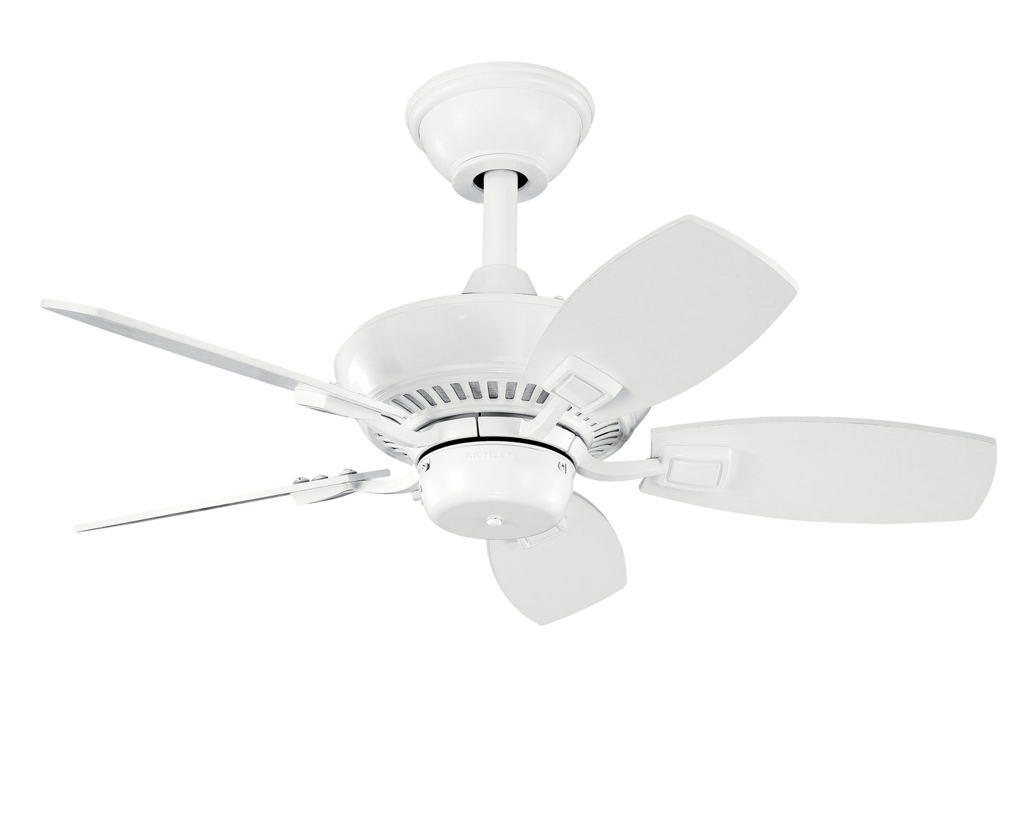 Kichler Canfield 30-in Outdoor White with White Blades Ceiling Fan Light Kit Compatible ( 5 -Blade ) 1254103