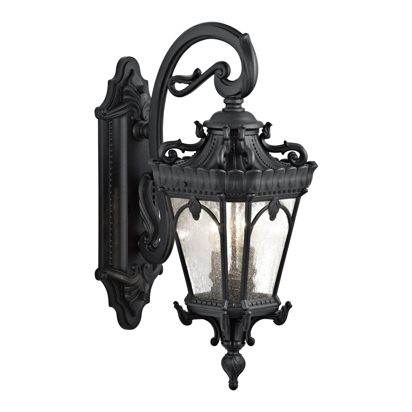 Kichler Tournai 2 -Light 24-in H Black Hardwired Outdoor Wall Light 1253768