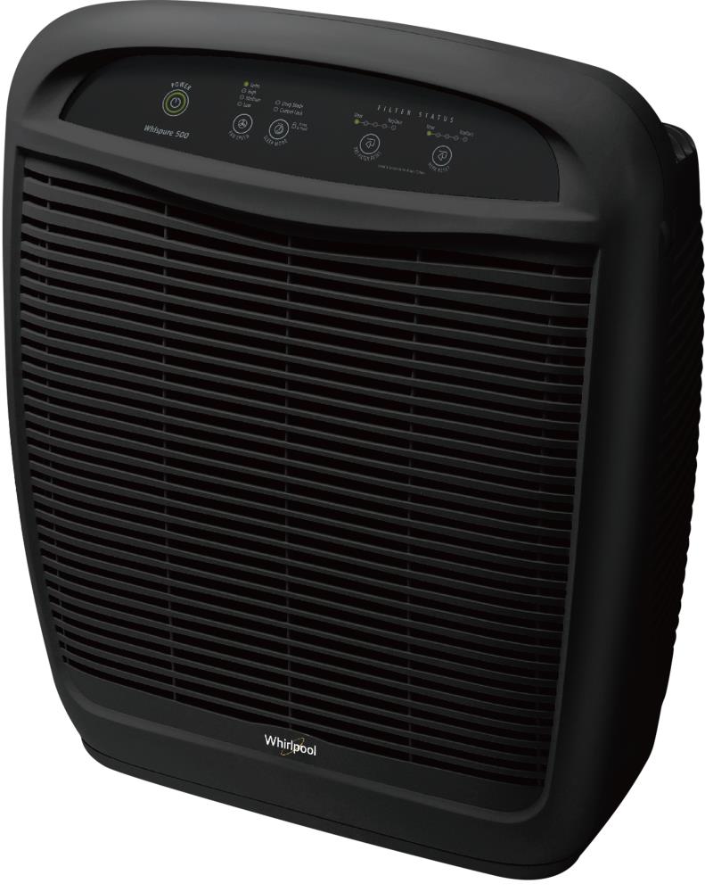 Whirlpool WP500 4-Speed Black True HEPA Air Purifier ENERGY STAR (Covers: 490-sq ft) WP500B
