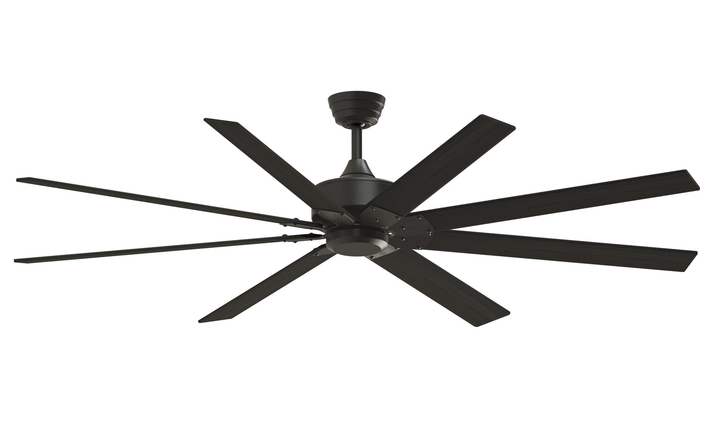 Fanimation Levon Custom 72-in Dark Bronze with Dark Walnut Blades Indoor/Outdoor Smart Ceiling Fan Light Kit Compatible and Remote (8-Blade) FPD7912BDZ-72DWA