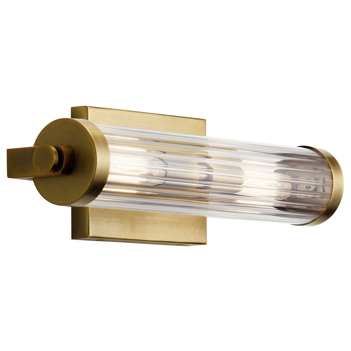 Kichler Azores 16-in 2 -Light Brass Industrial Vanity light 1958919