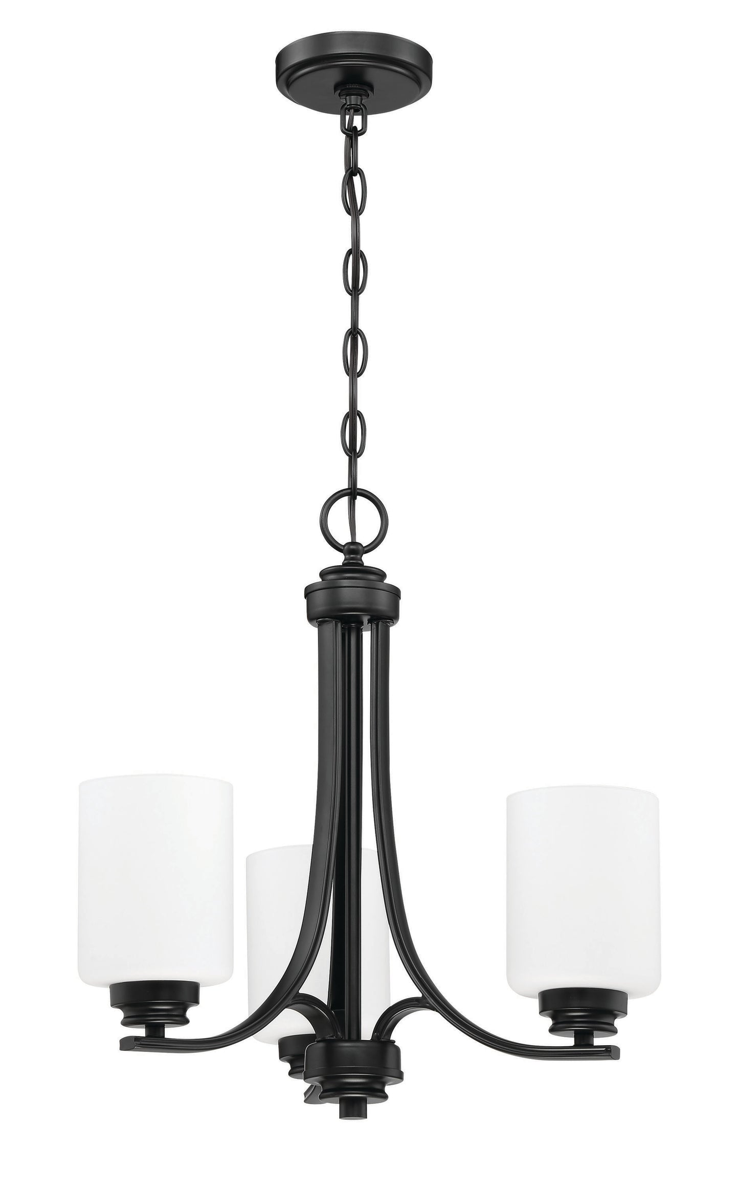 Craftmade Bolden 3 -Light Black Transitional For Use in Bedrooms, Dining Rooms, Foyers, Kitchens, Living Rooms Chandelier 2180043