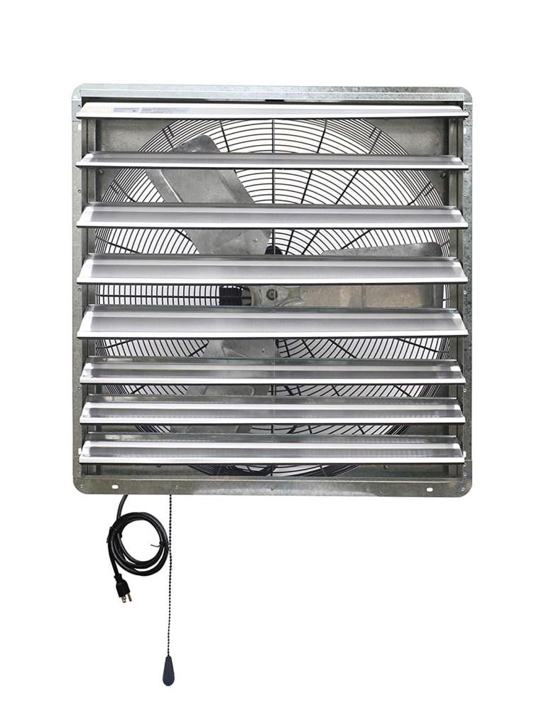 iLIVING Variable Speed Shutter Exhaust Fan 30-in Indoor Silver Wall Mounted Fan ILG8SF30V-T