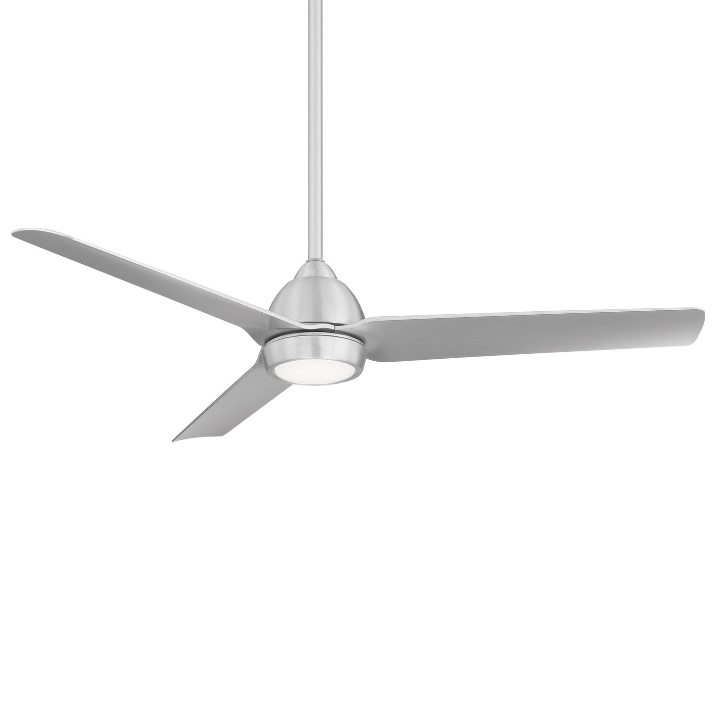 WAC Lighting Mocha 54-in Brushed Aluminum Integrated LED Indoor/Outdoor Smart Ceiling Fan with Light and Remote (3-Blade) F-001L-BA