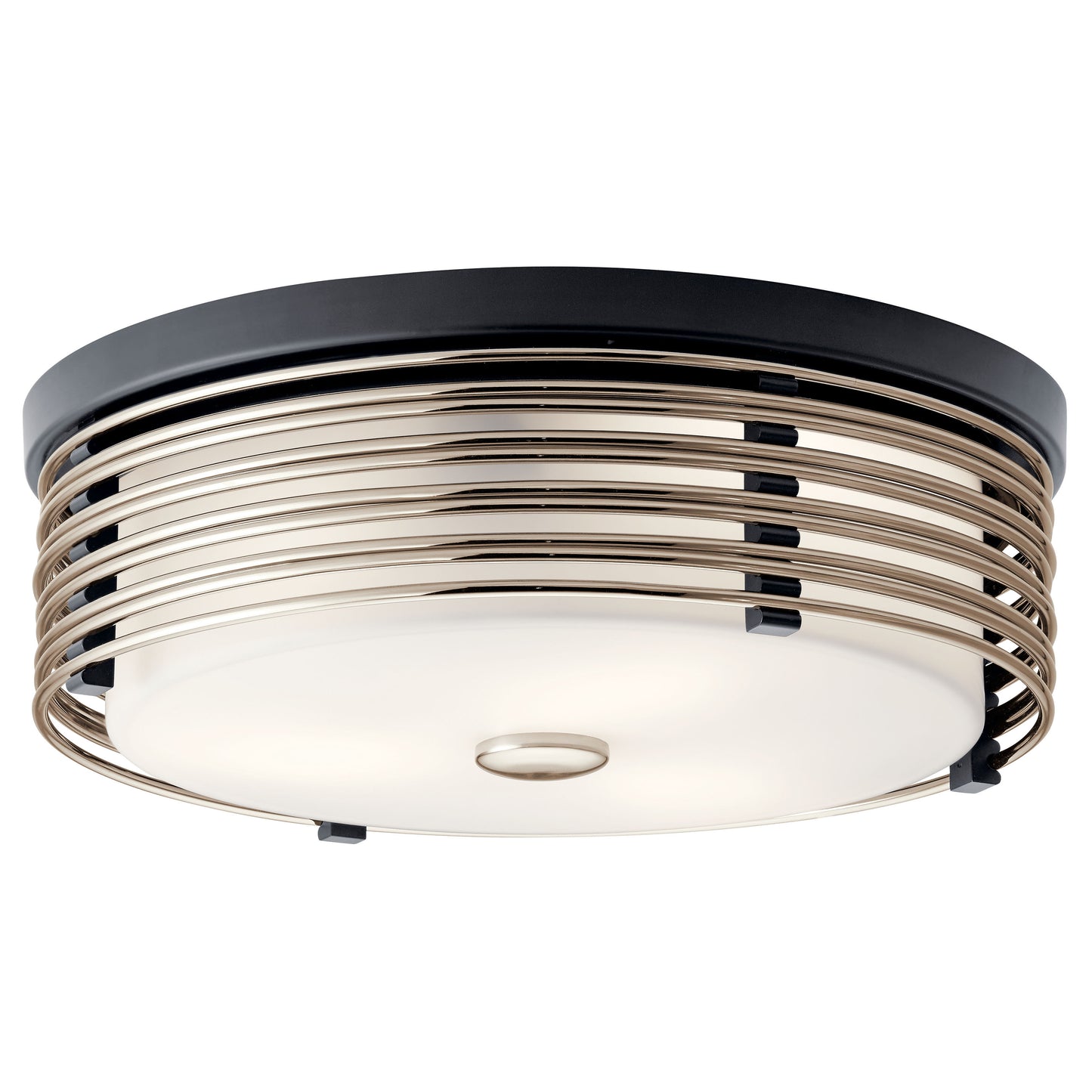 Kichler Bensimone 2 -Light 15.25-in Black Flush Mount Light 3073342