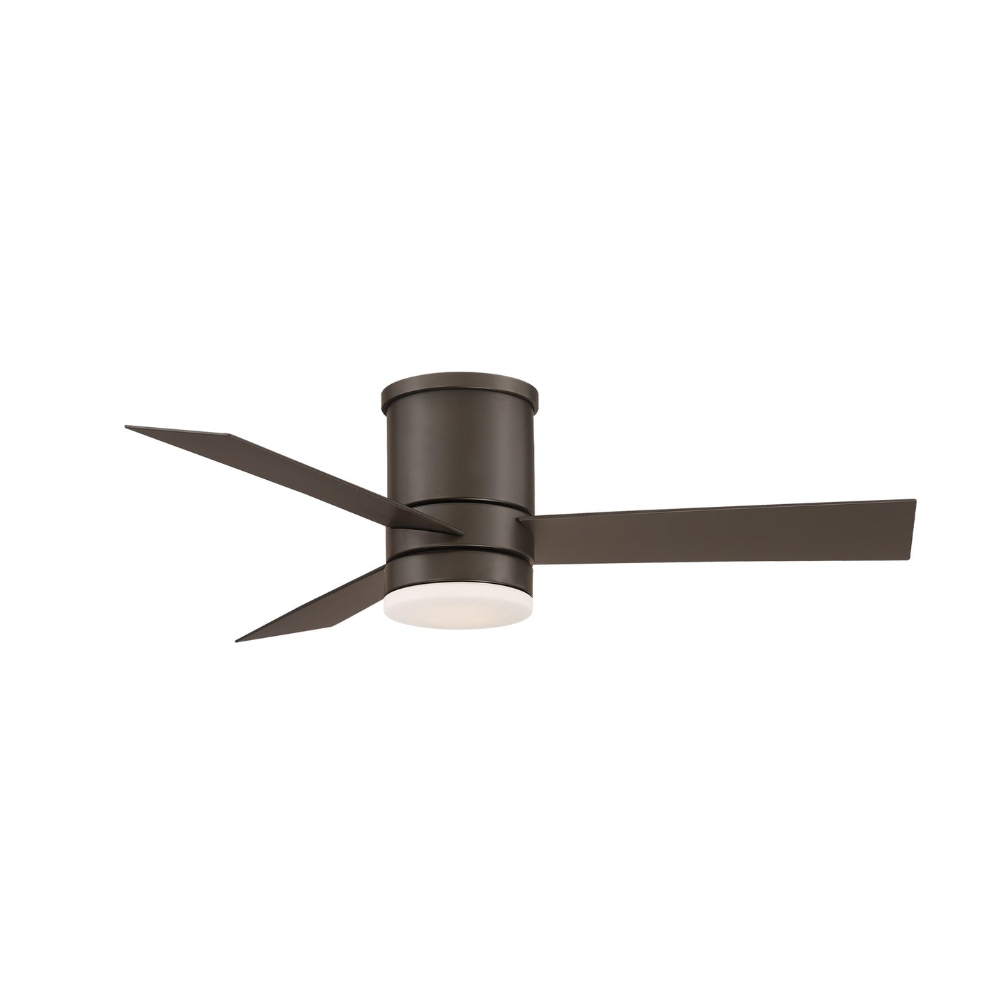 Modern Forms Axis 44-in Bronze Integrated LED Indoor/Outdoor Flush Mount Smart Ceiling Fan with Light and Remote (3-Blade) FH-W1803-44L-BZ