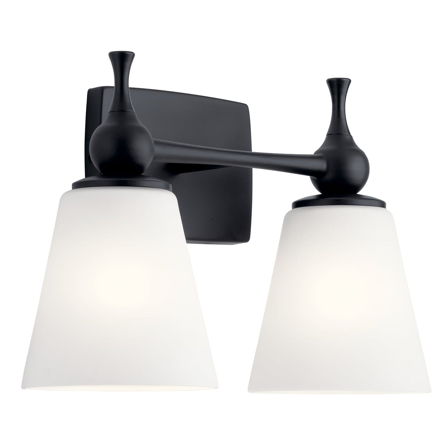 Kichler Cosabella 15-in 2 -Light Black Modern/contemporary Vanity light 4663026