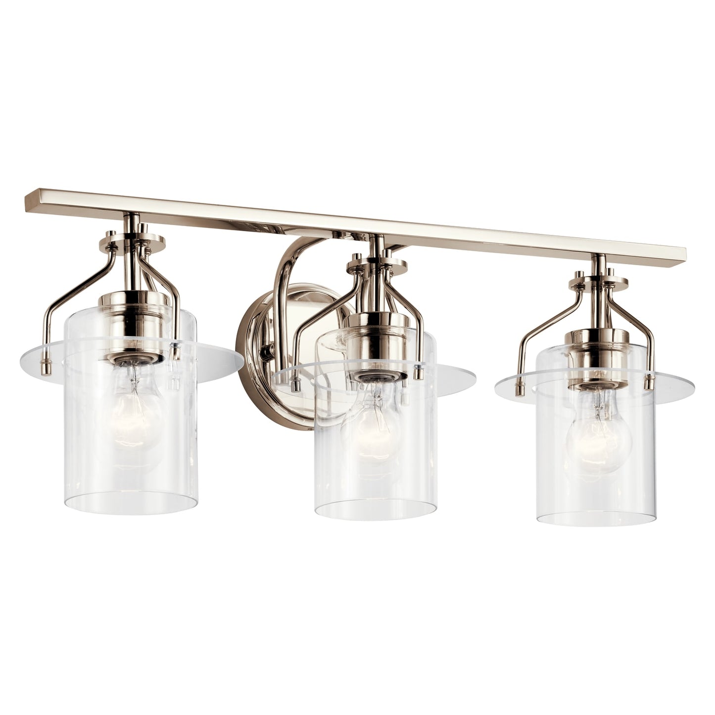 Kichler Everett 24-in 3 -Light Polished Nickel Industrial Vanity light 4663064