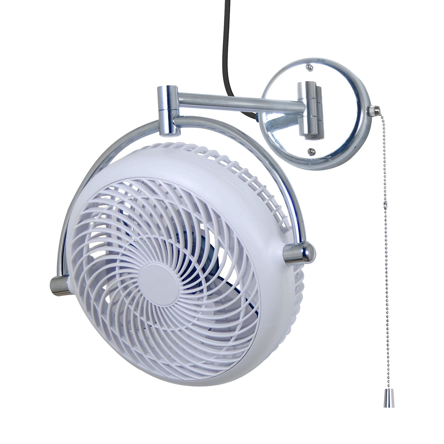 Parrot Uncle 8-in Indoor White Wall Mounted Fan F6103WH110V