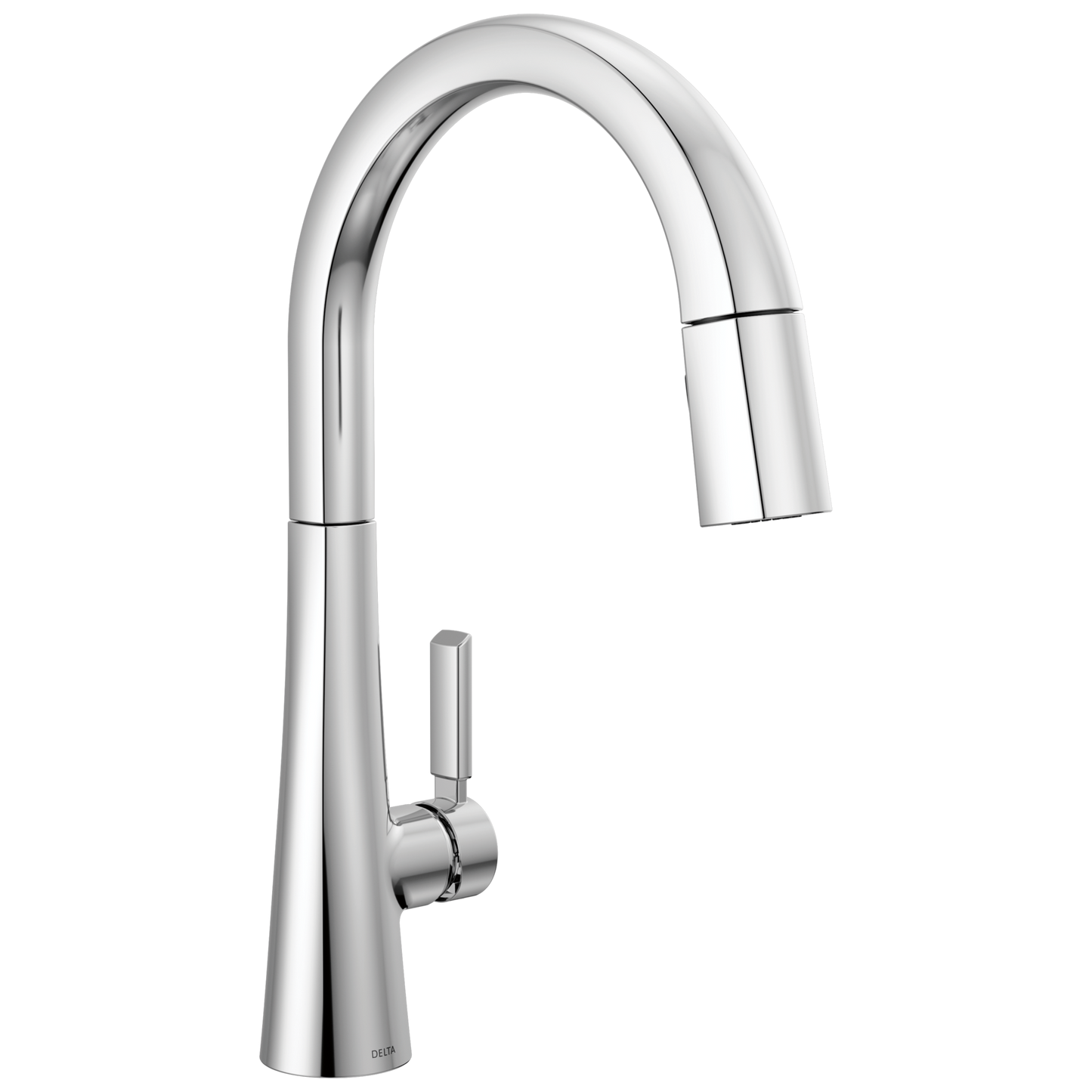 Delta Monrovia Lumicoat Chrome Single Handle Deck-mount Pull-down Kitchen Faucet with Sprayer