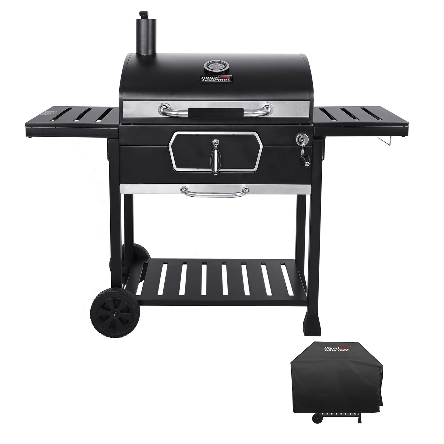 Royal Gourmet 30-in W Black Cart Charcoal Grill