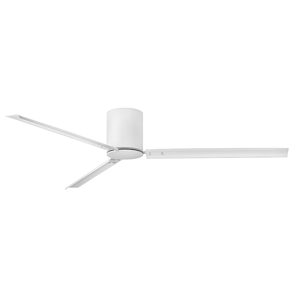 Hinkley Indy Flush 72-in Matte White Indoor/Outdoor Flush Mount Smart Ceiling Fan and Remote (3-Blade) 901072FMW-NDD
