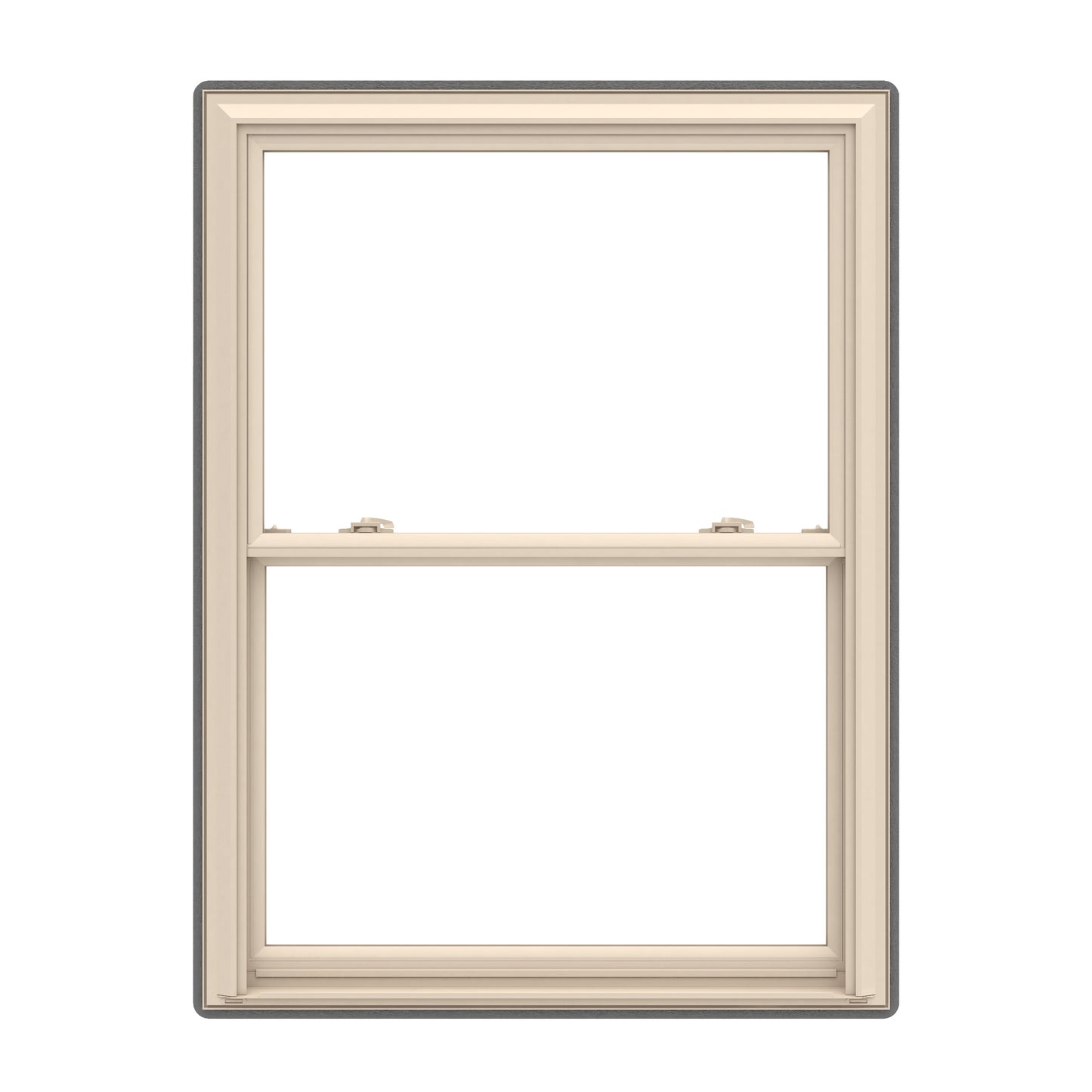 Pella 150 Series Almond Almond Vinyl Replacement Double Hung Window Low-E argon Double Pane Glass (Full Screen Included)
