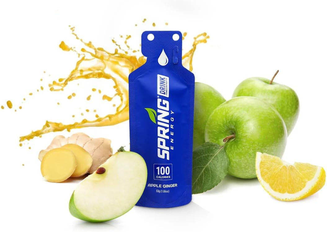 Spring Energy - Electroride - Apple Ginger Hydration, Energy & Electrolytes Drink Mix 100 Kcal - 20 Pack