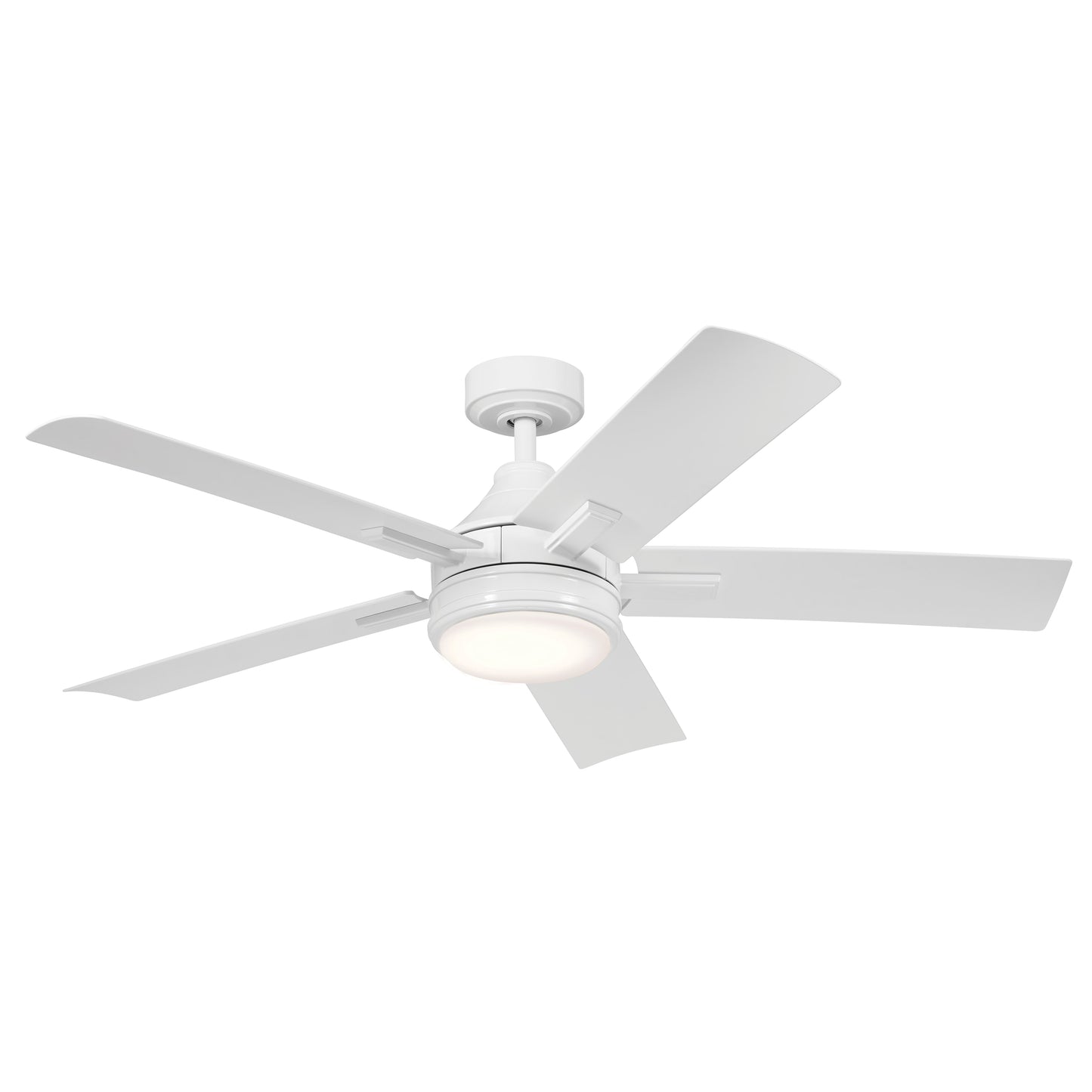 Kichler Tide 52-in Integrated LED Outdoor White with White Blades Ceiling Fan With Light - Remote Included ( 5 -Blade ) 5265318