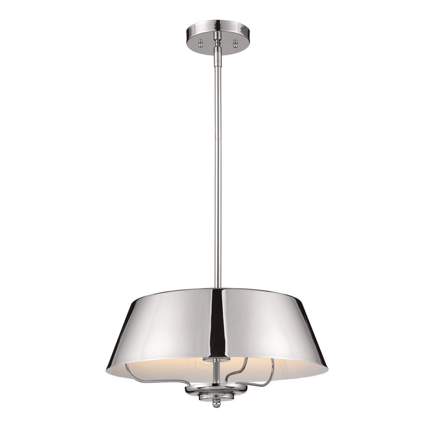 Kichler Luella 3 -Light Polished Nickel Traditional Drum Medium Hanging Convertible pendant/Semi-flush 5269758