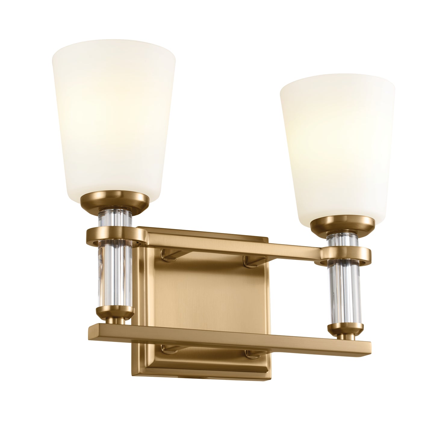 Kichler Rosalind 14.25-in 2 -Light Brushed Gold Traditional Vanity light 5269689