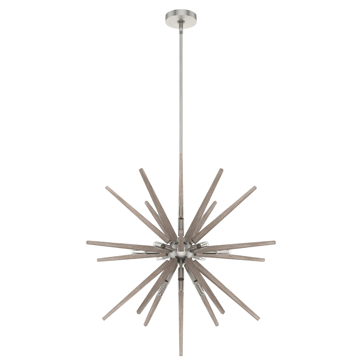 Hunter Jupiter Star 18 -Light Brushed Nickel Mid-century Sputnik Large Hanging Kitchen island light 5281655