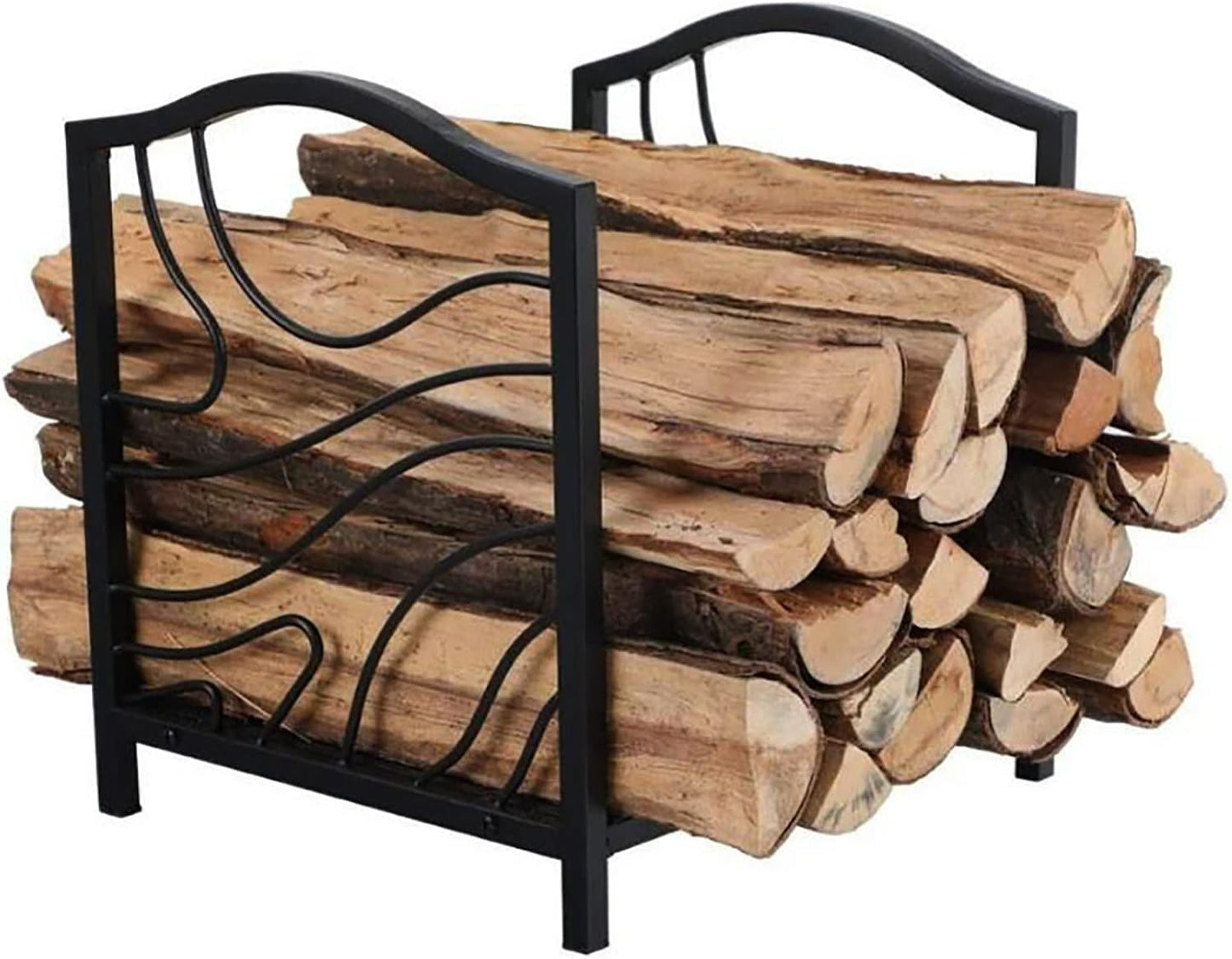 Firewood Rack Log Holder for Indoor Fireplace and Outdoor Patio Fire Pit Stove, Large Storage Stand, Easy Assembly