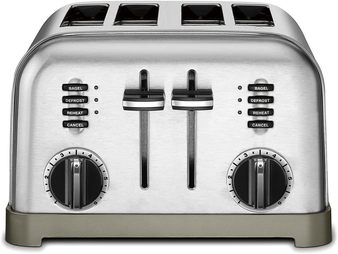 Cuisinart CPT-180 Metal Classic 4-Slice Toaster, Brushed Stainless (Renewed)