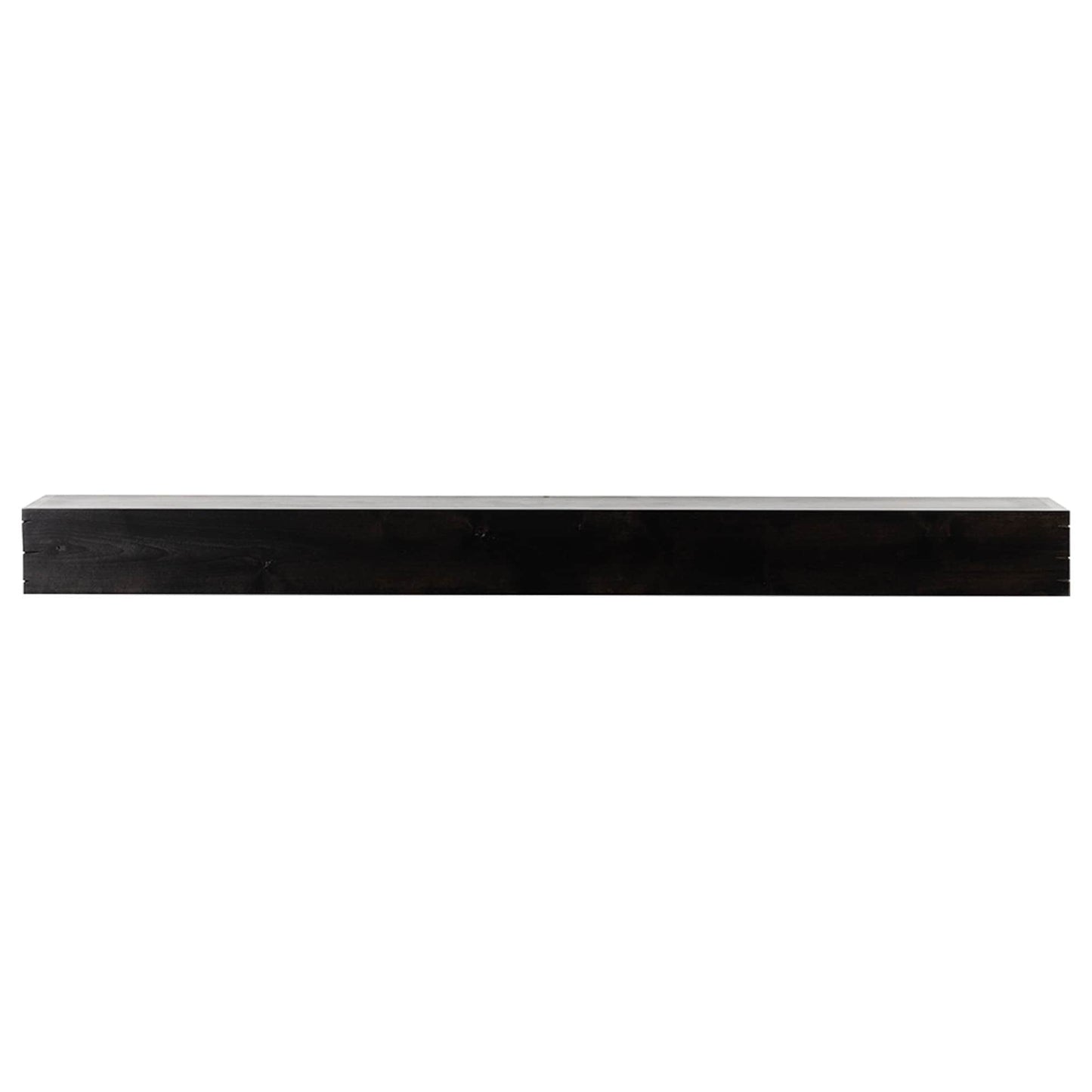Mantels Direct 60-in W x 5-in H x 8-in D Ebony Alder Modern Fireplace Mantel WALLACE-60-PEC