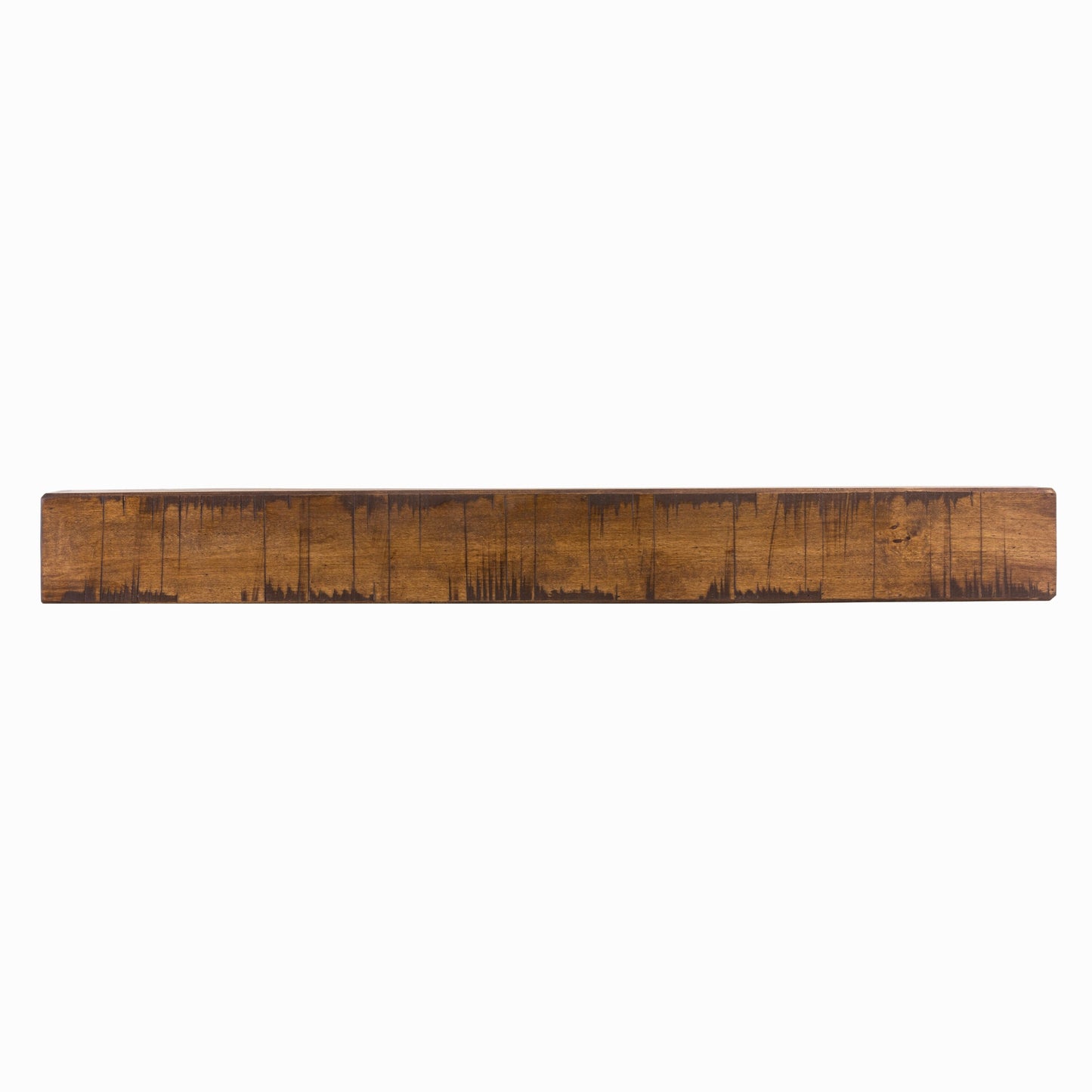 Dogberry 60-in W x 5.5-in H x 9-in D Aged Oak Poplar Hollow Rustic Fireplace Mantel MRUST6005AGOKNONE