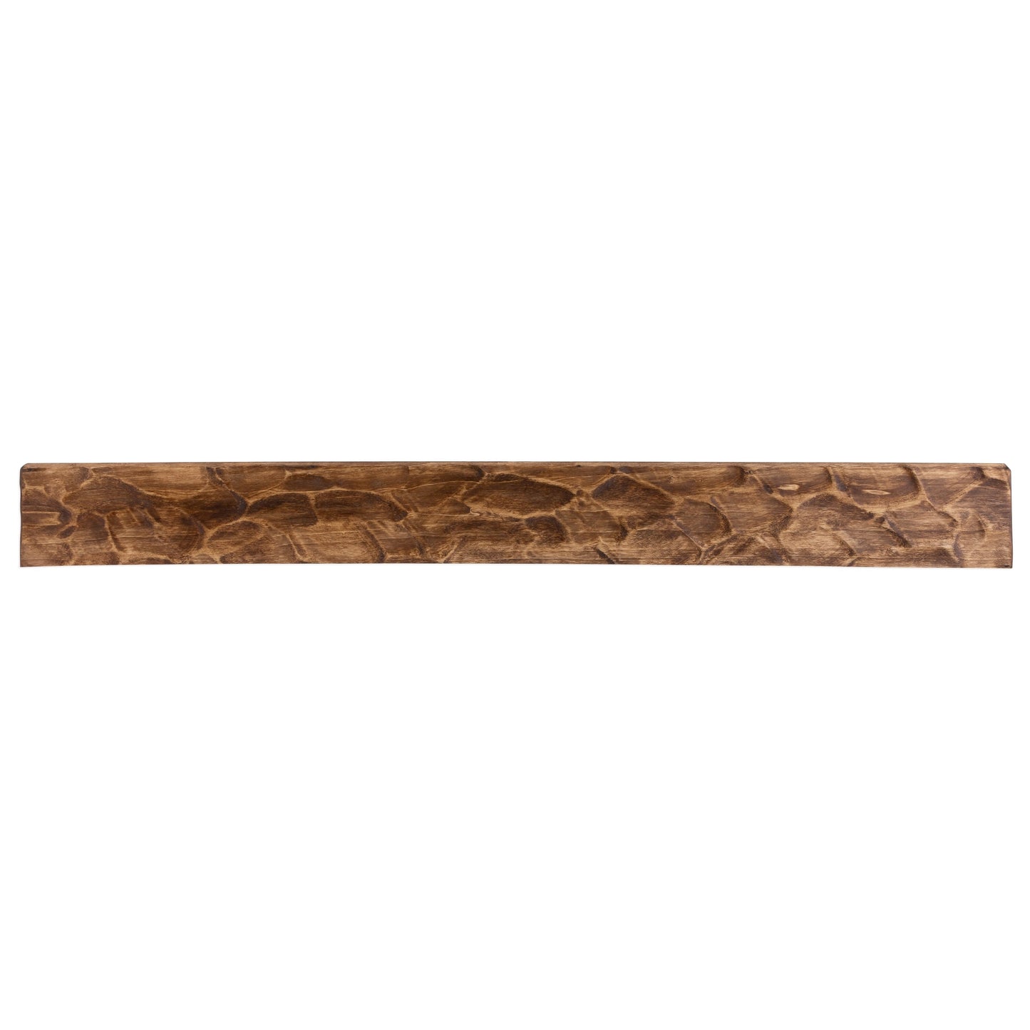 Dogberry 48-in W x 5.5-in H x 6.25-in D Aged Oak Poplar Hollow Rough Hewn Fireplace Mantel MHEWN4862AGOKNONE