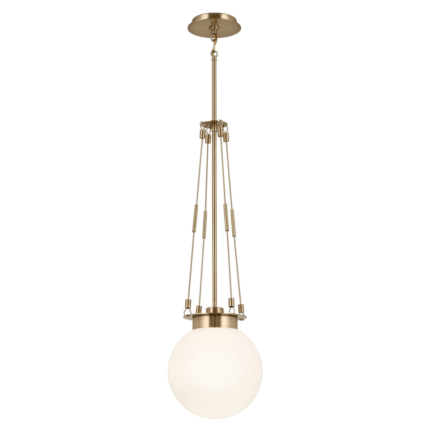 Kichler Albers 1 -Light Champagne Bronze Modern/contemporary Opal glass Globe Large Hanging Pendant light 5384718