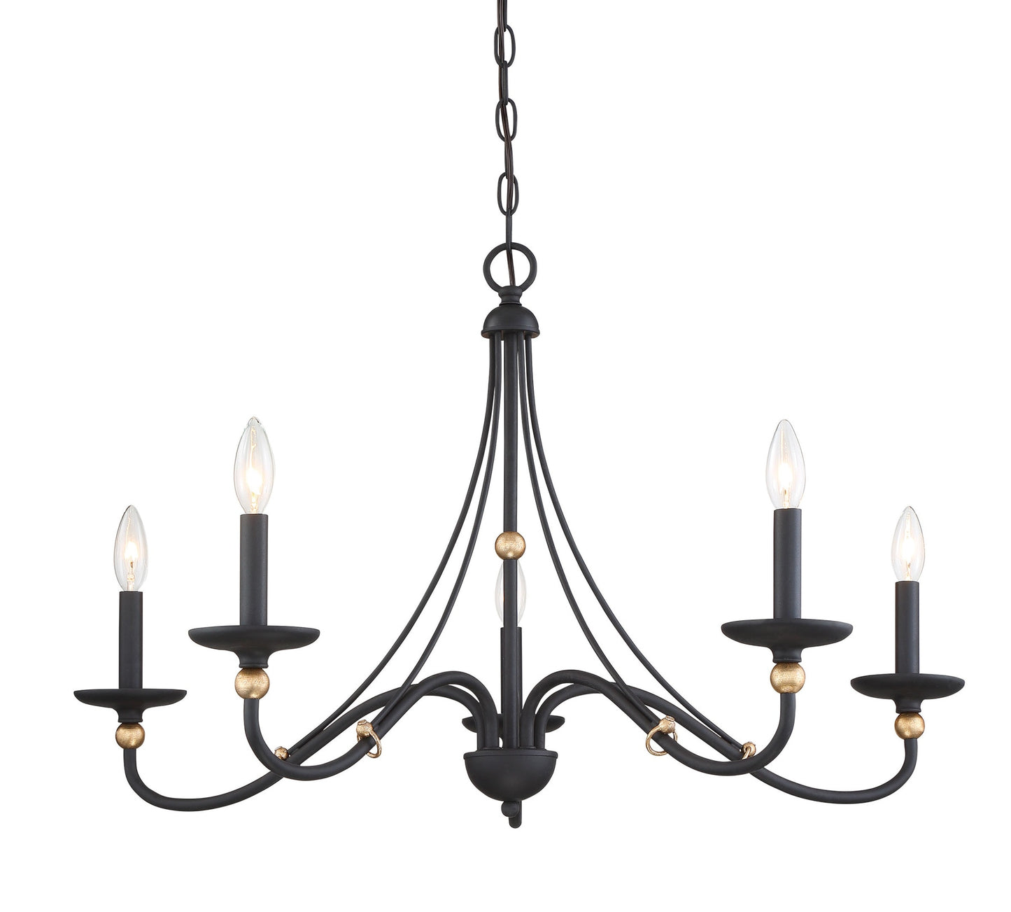 Minka Lavery Westchester County 5 -Light Multiple finishes Black Traditional For Use in Bedrooms, Dining Rooms, Foyers, Living Rooms Chandelier 2676429