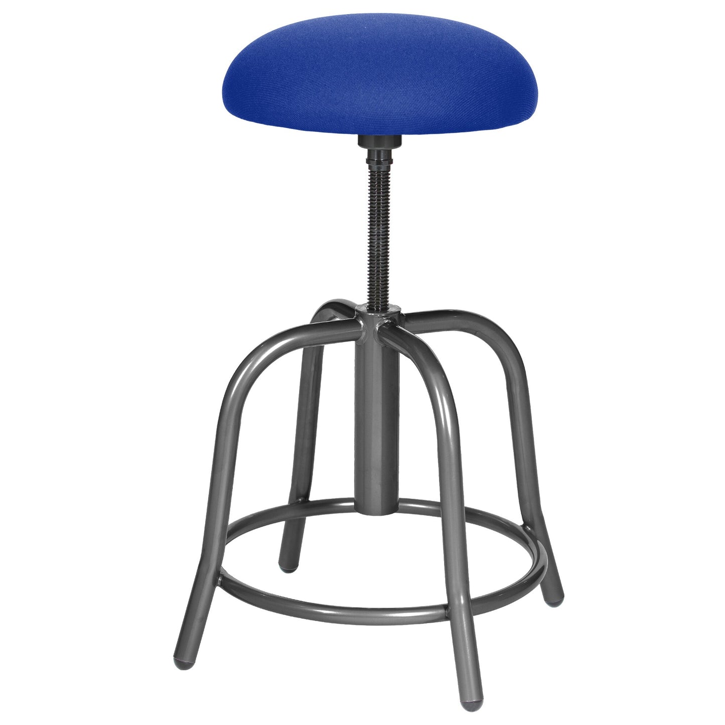 Hampden Furnishings Vince Swivel Soft Seat Work Seat Stool, Blue, 300 lbs. Weight Capacity, Height Adjustable, Versatile and Comfortable HMD6800GY-SDB