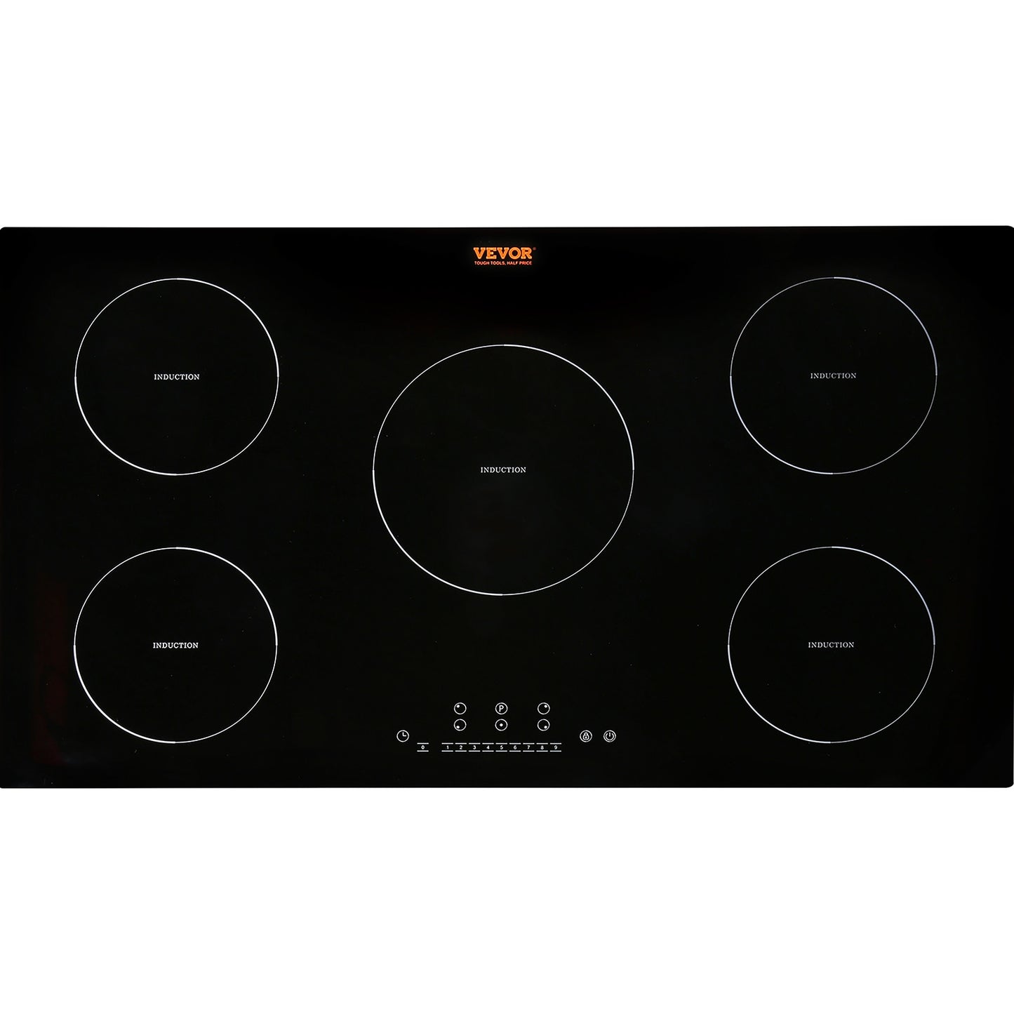 VEVOR 35.4 x 20.5 x 2.4-IN 9200W 240V 36-in 5 burners Black Induction Cooktop