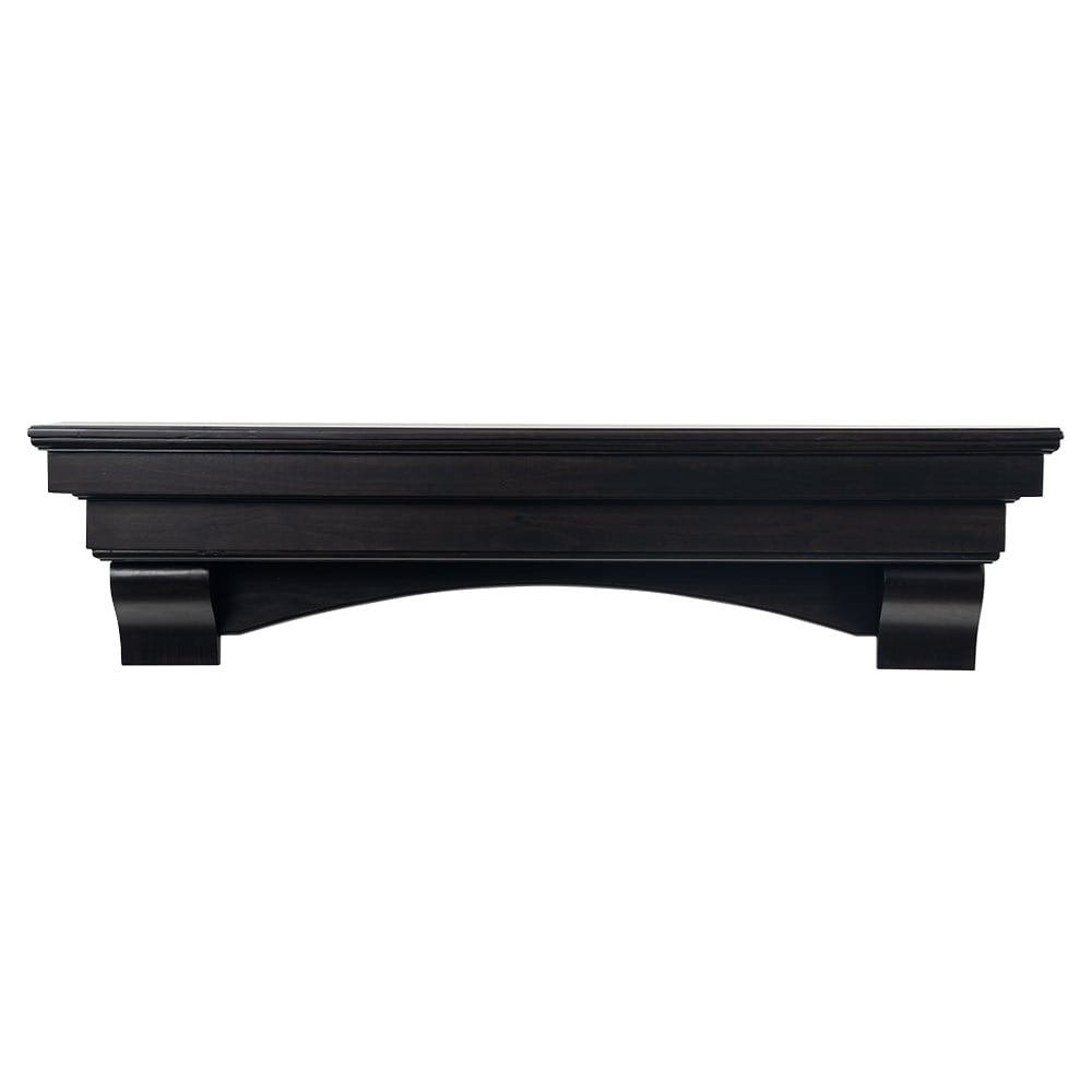 Mantels Direct 60-in W x 8.25-in H x 10-in D Espresso Pine Hollow Traditional Fireplace Mantel