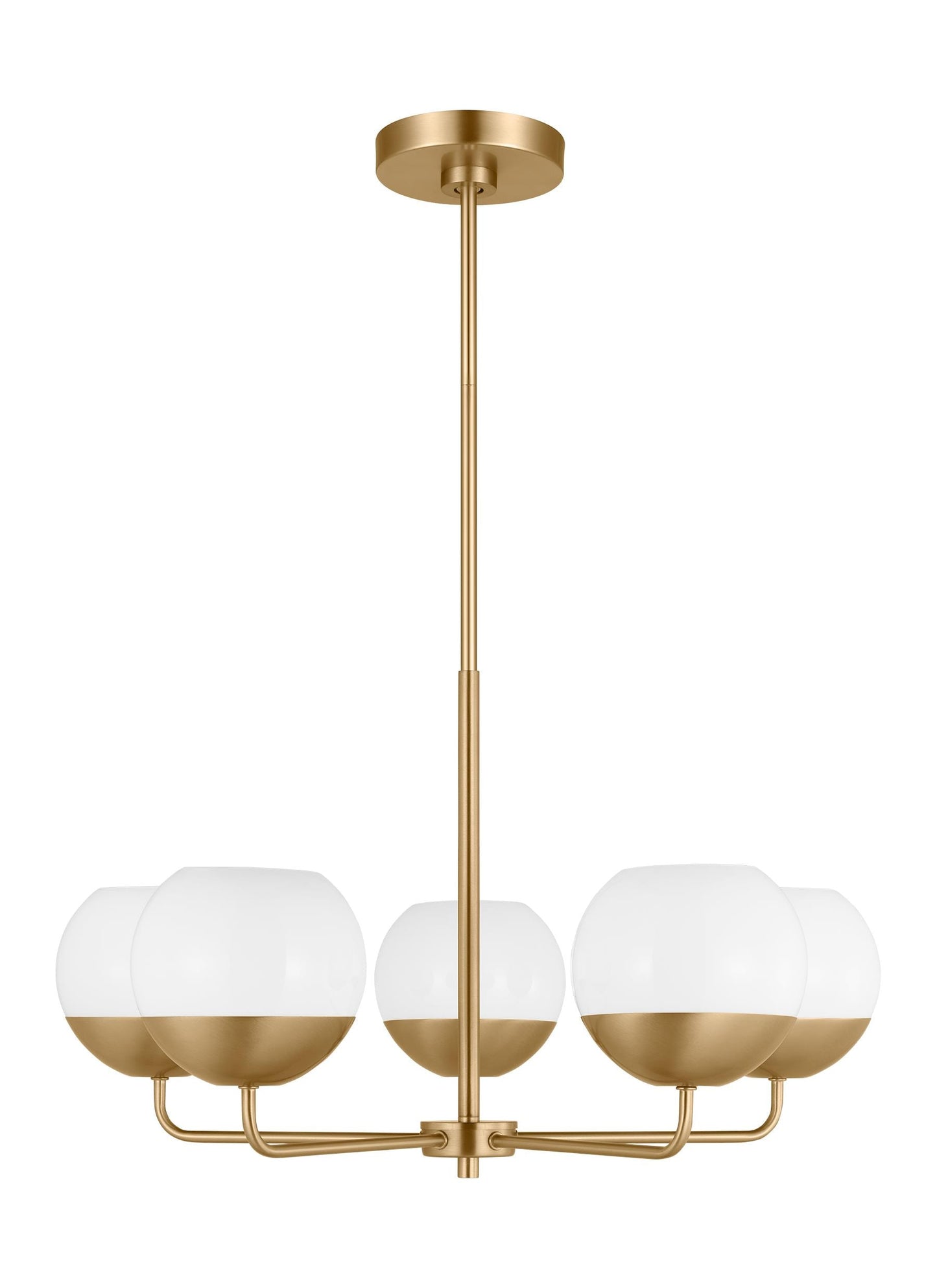 Generation Lighting Alvin 5 -Light Satin Brass Modern/contemporary For Use in Bedrooms, Dining Rooms, Foyers, Kitchens, Living Rooms Chandelier