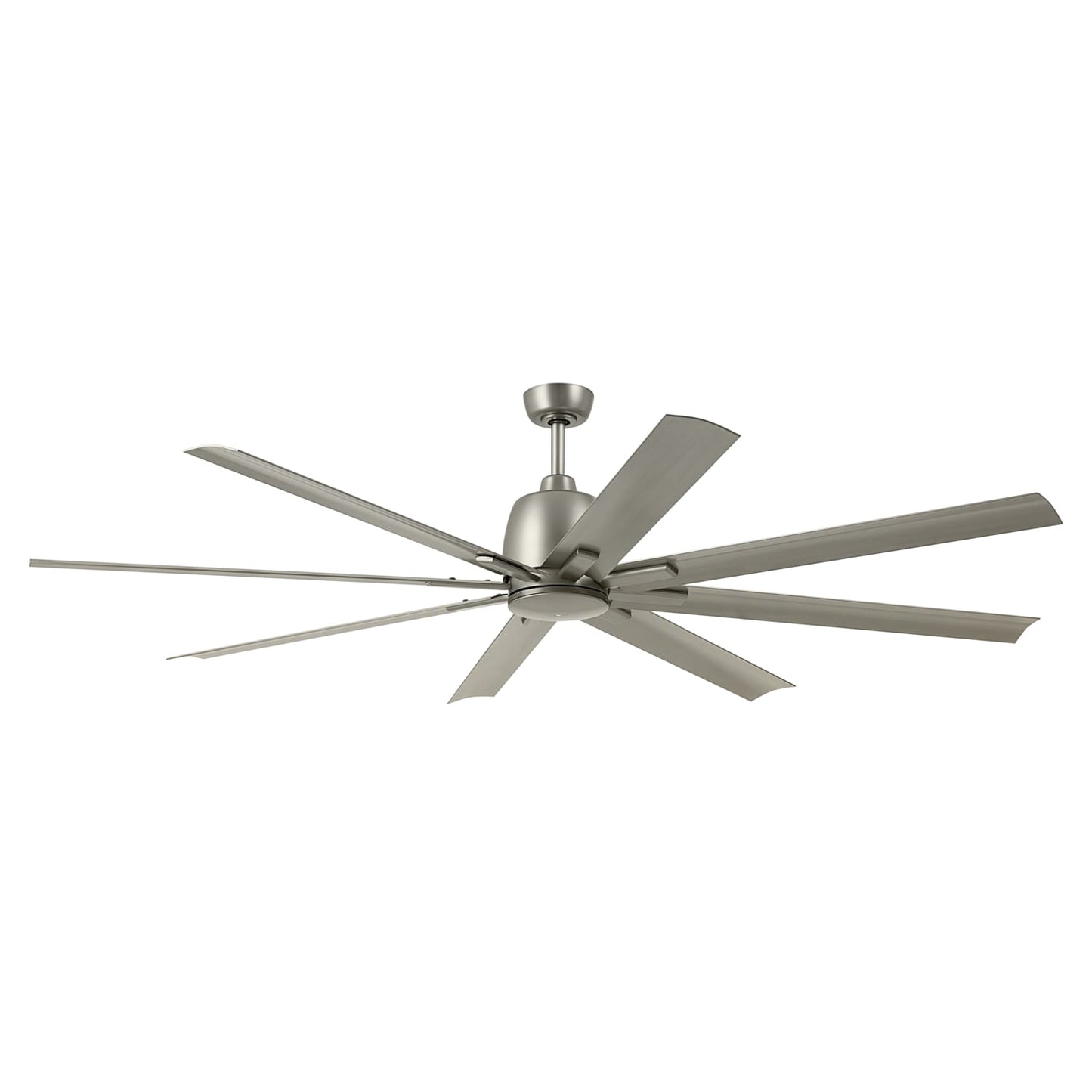 Kichler Breda 75-in Outdoor Brushed Nickel with Brushed Nickel Blades Ceiling Fan Without Light - Remote Included ( 8 -Blade ) 5648866
