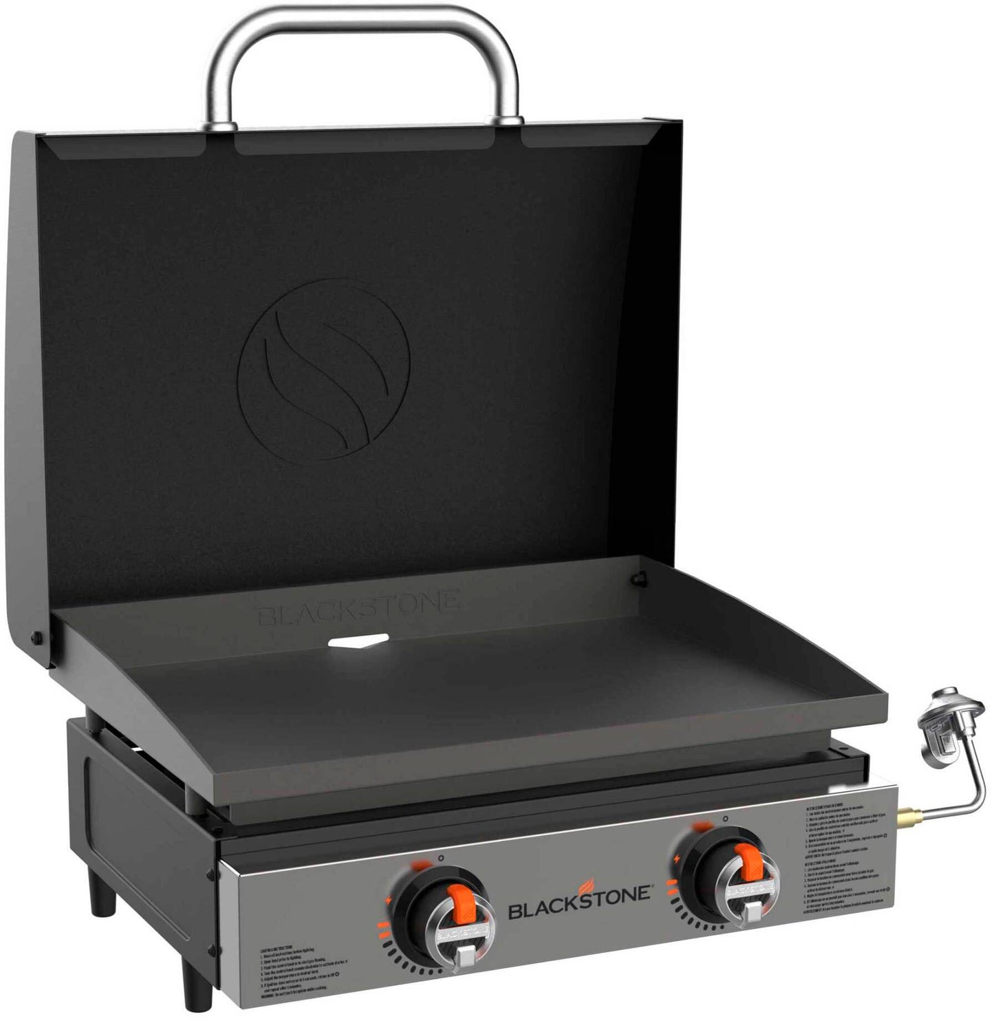 Blackstone - Original 22-in. Countertop Outdoor Griddle with Hood and Omnivore Plate - Black
