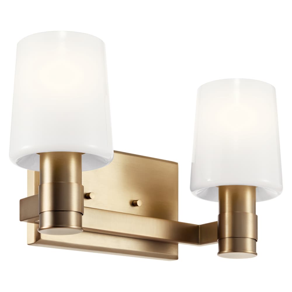 Kichler Adani 14.5-in 2 -Light Brass Modern/contemporary Vanity light 5696801