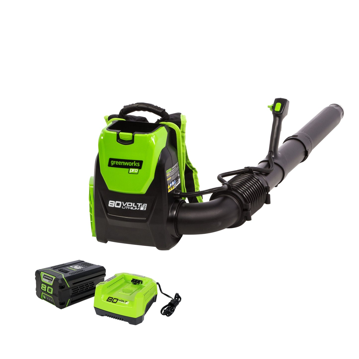Greenworks 80-volt 610-CFM 180-MPH Battery Backpack Leaf Blower 2.5 Ah (Battery and Charger Included) BPB80L2510