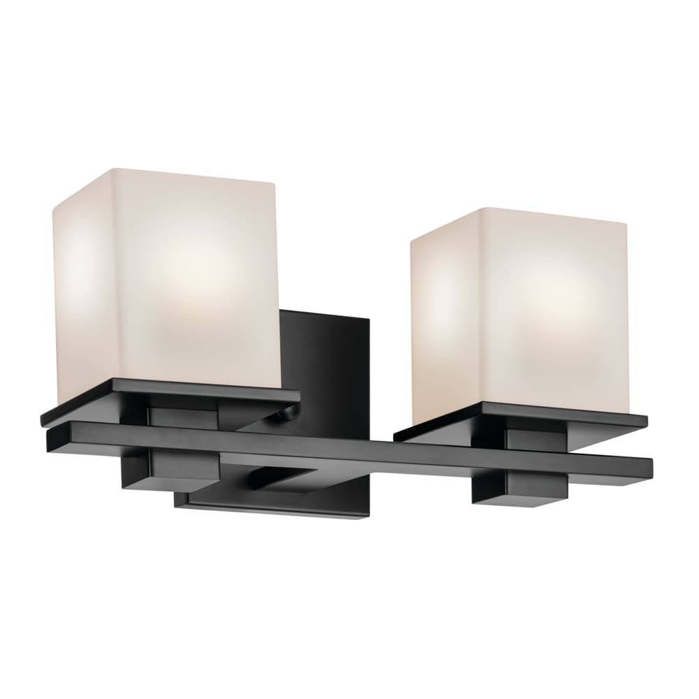 Kichler Tully 15-in 2 -Light Black Modern/contemporary Vanity light 5696765