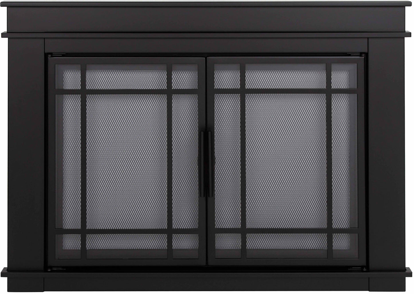 Pleasant Hearth Filmore Midnight Black Small Cabinet-style Fireplace Doors with Smoke Tempered Glass FL-5800