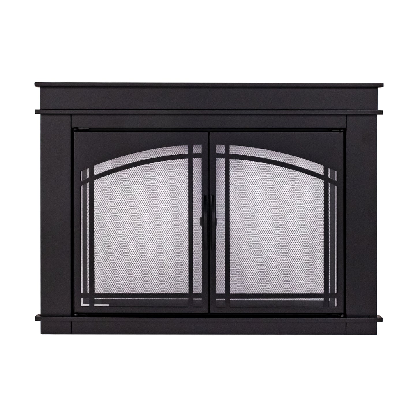 Pleasant Hearth Fenwick Black Small Cabinet-style Fireplace Doors with Smoke Tempered Glass FN-5700BL