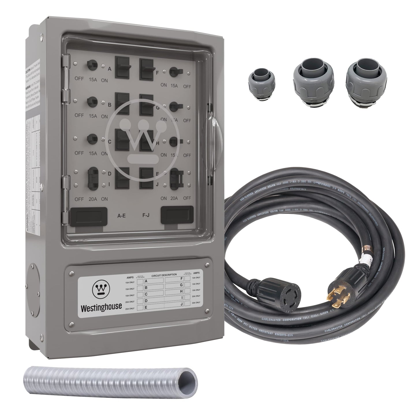 Westinghouse 30-Amp 7500 Rated Watt Transfer Switch Kit Manual Transfer Switch WMTS30A10C