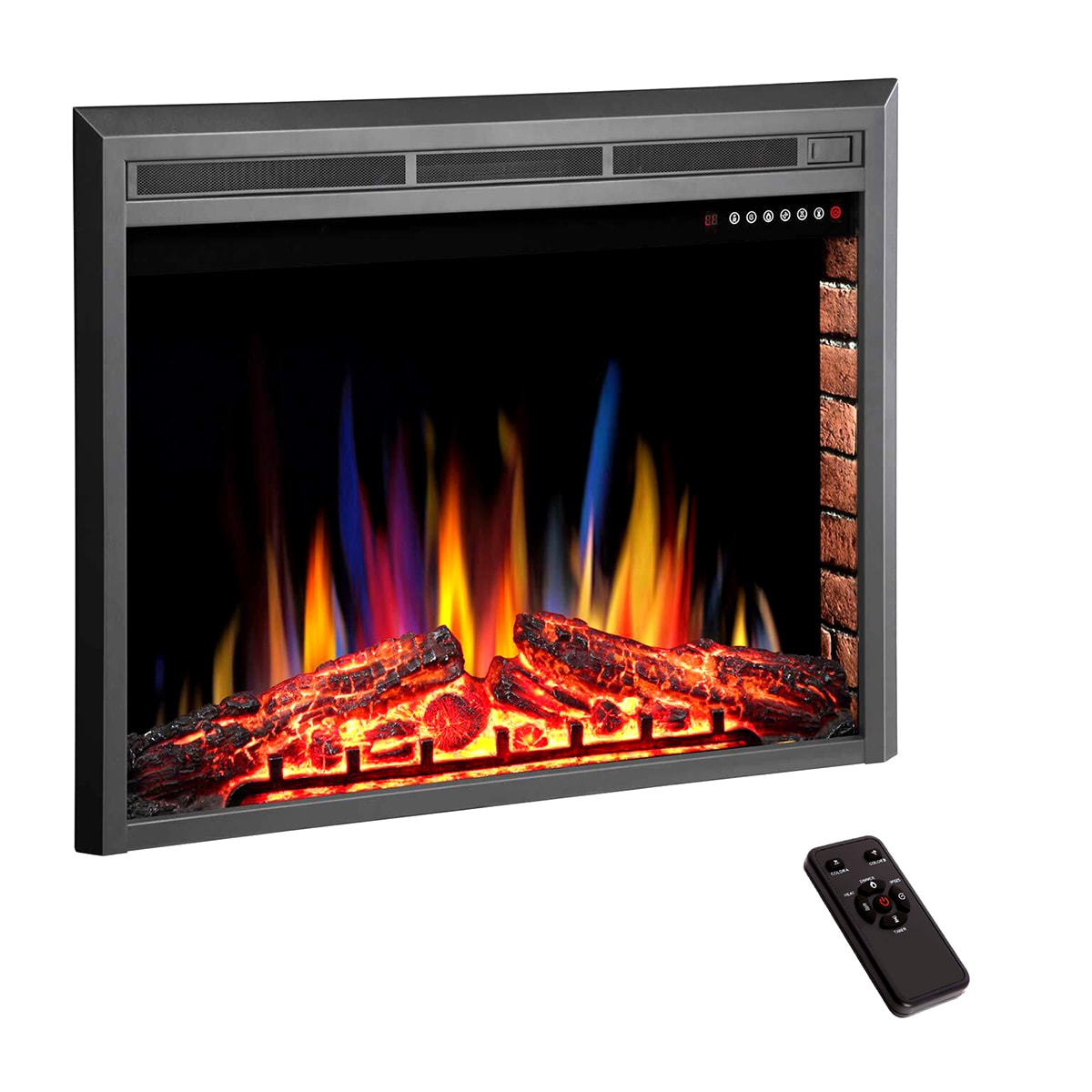 EdenDirect 39-in Black Electric Fireplace Insert