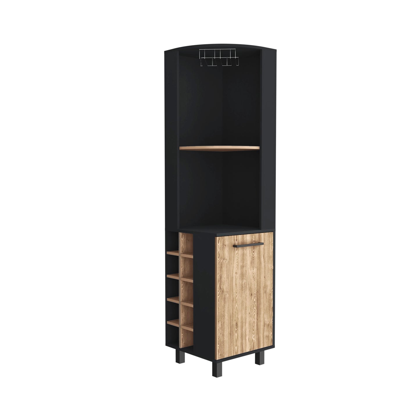 Siavonce 20 -Bottle Black MDF Wall-Mounted Wine cabinet