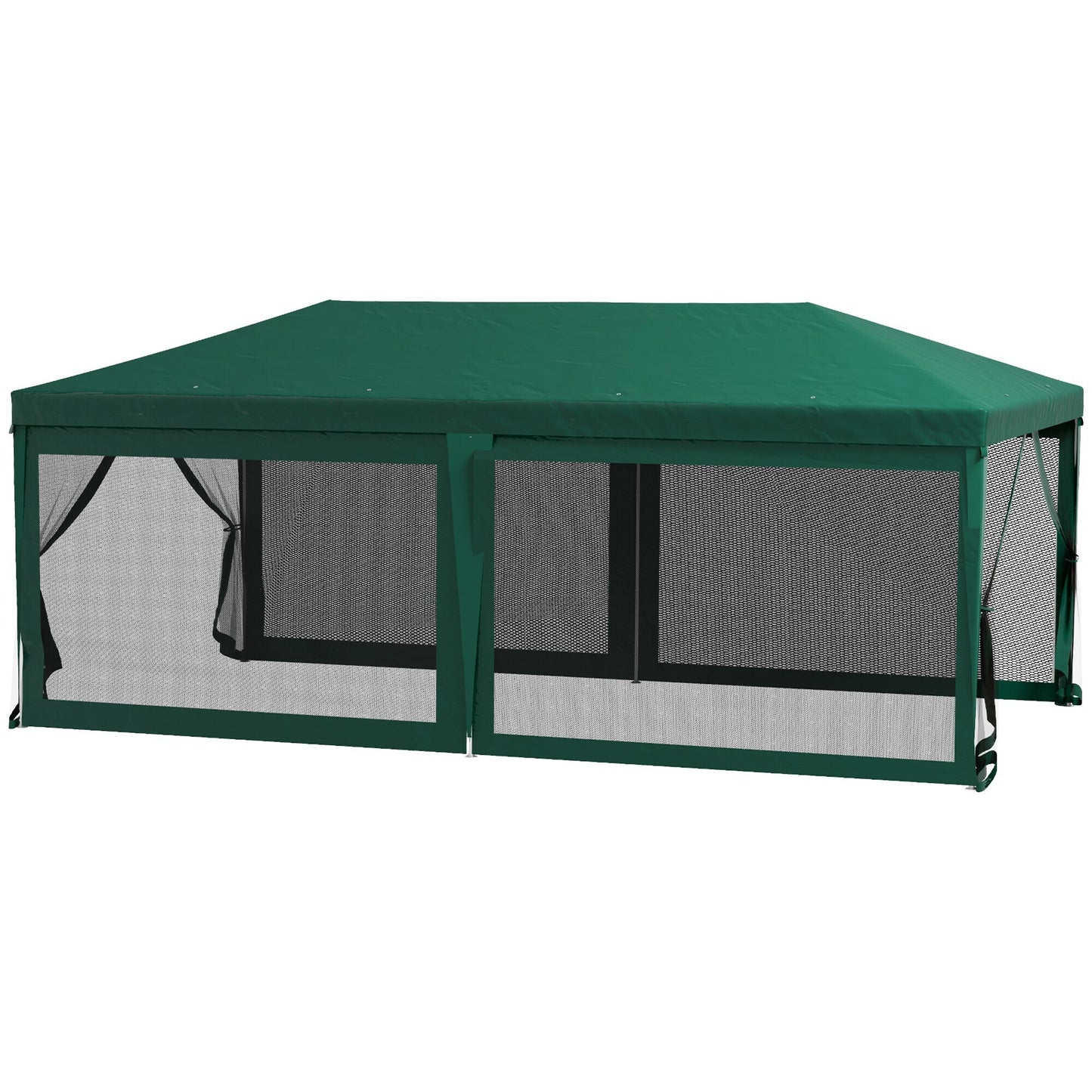 Miki Shinly 20-ft x 10-ft Rectangle Green Pop-up canopy