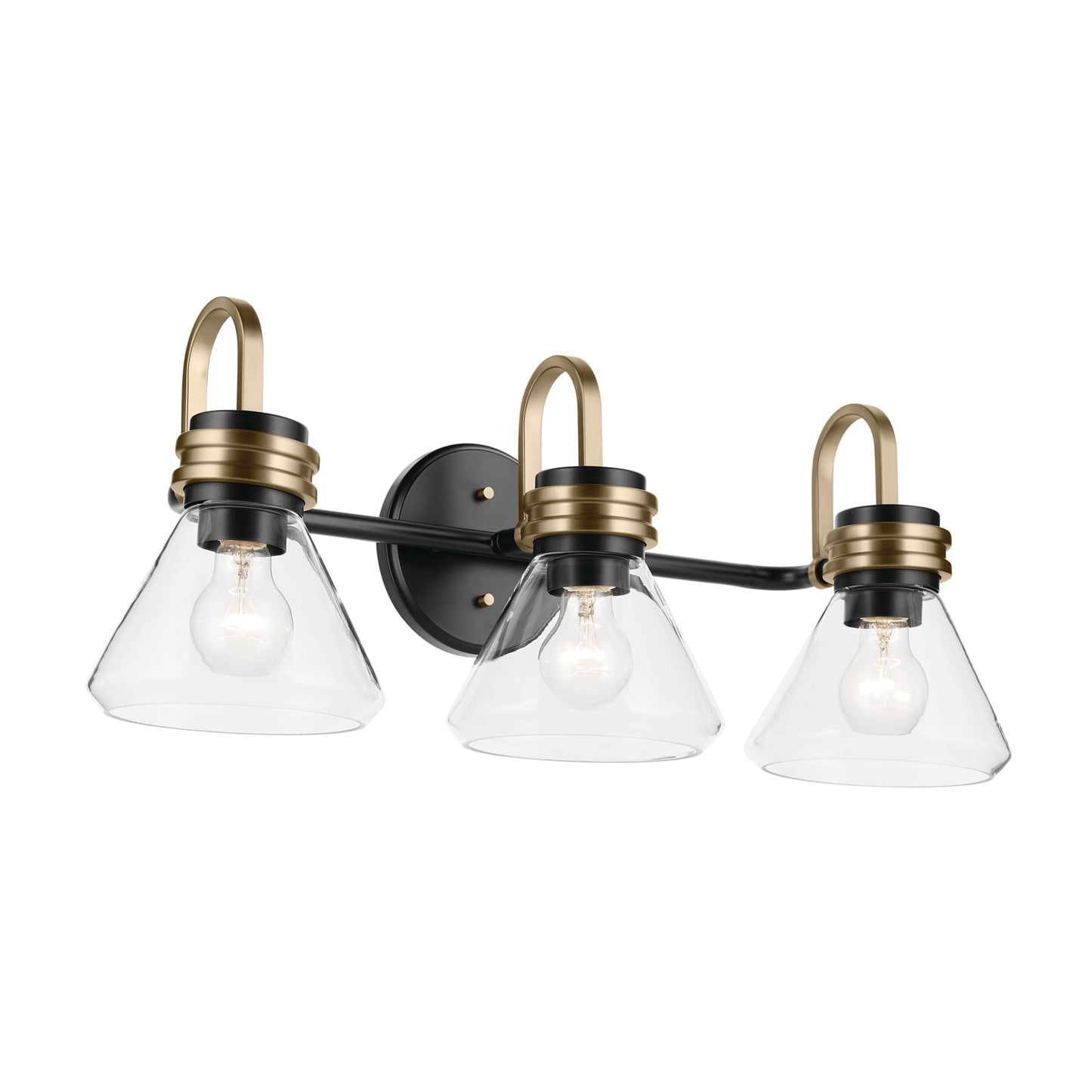 Kichler Farum 26-in 3 -Light Black Modern/contemporary Vanity light 6814546
