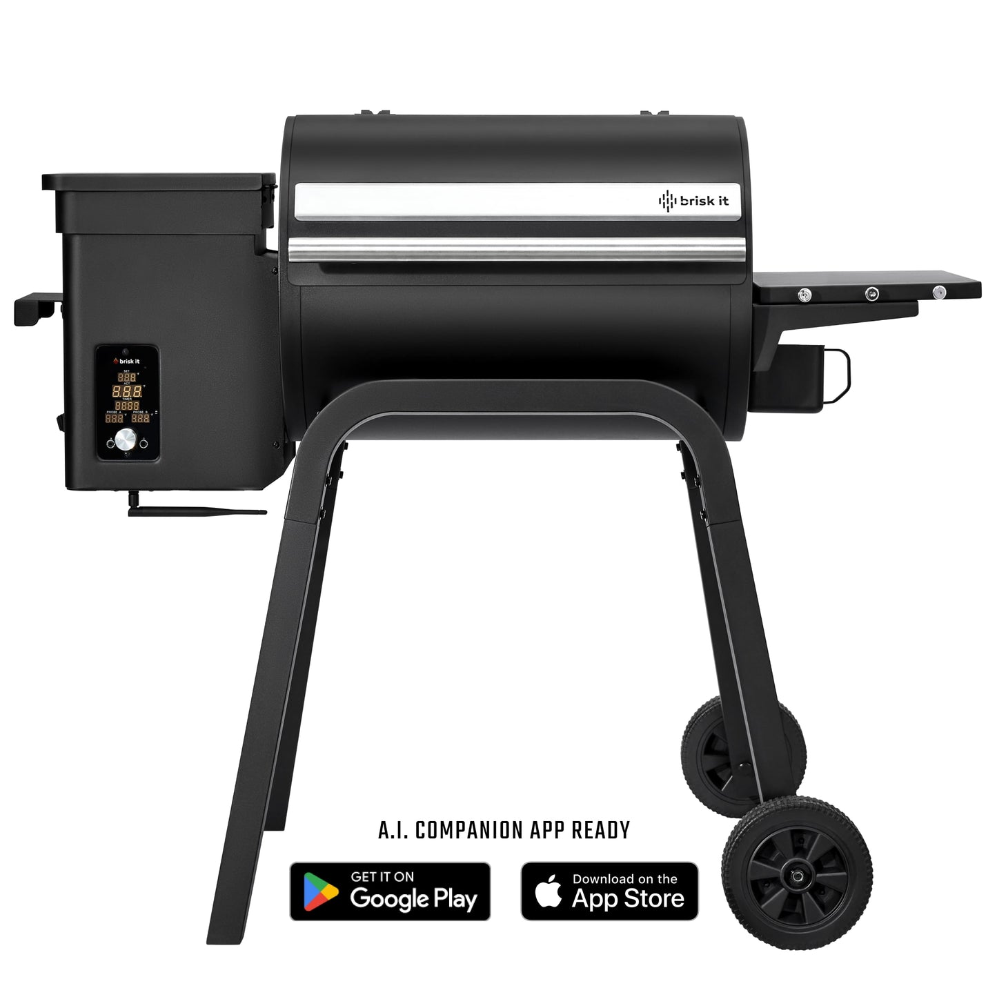 Brisk It Zelos 450-Sq. in Black Pellet Grill with Smart Compatibility