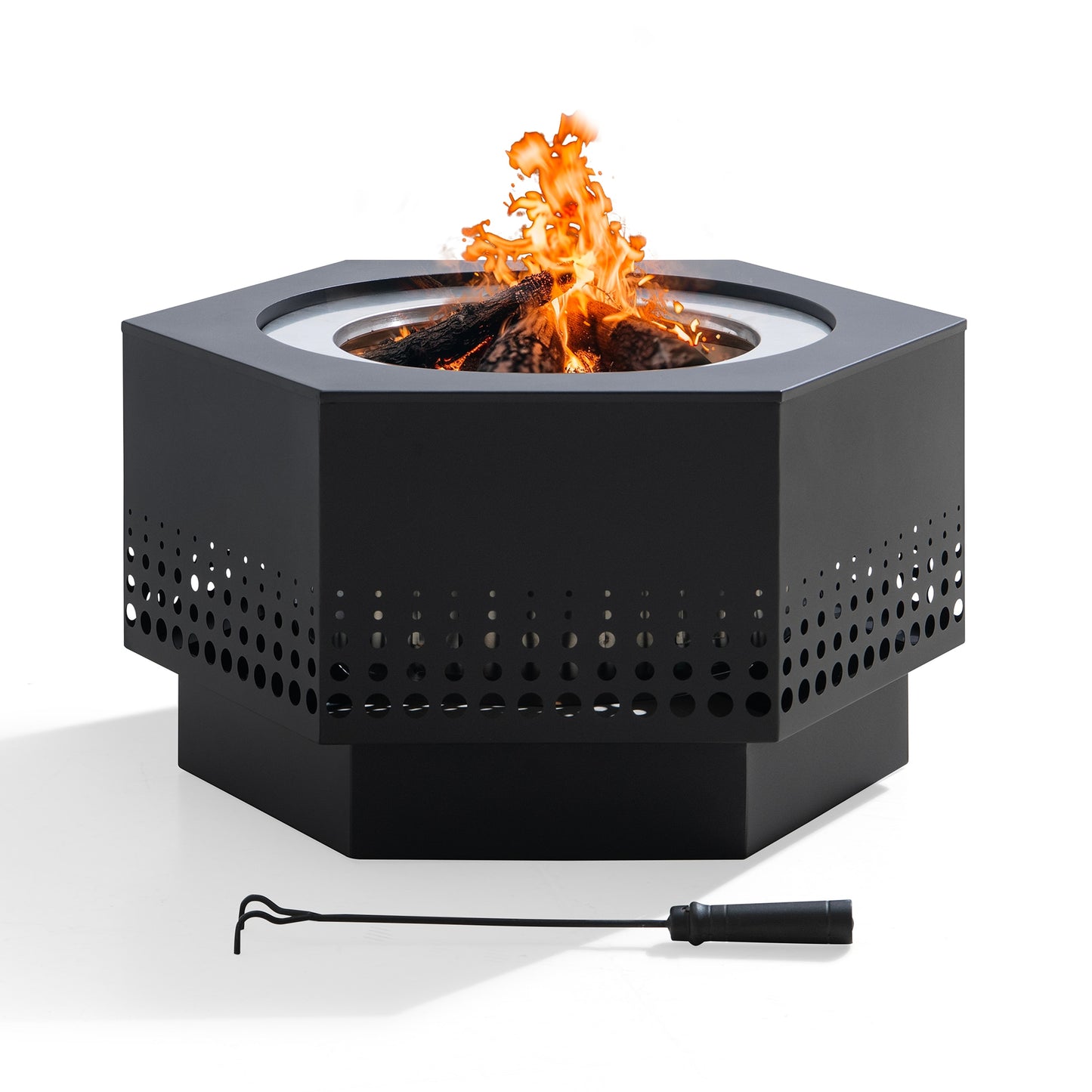 Sunjoy 27.87-in W Steel Hexagon