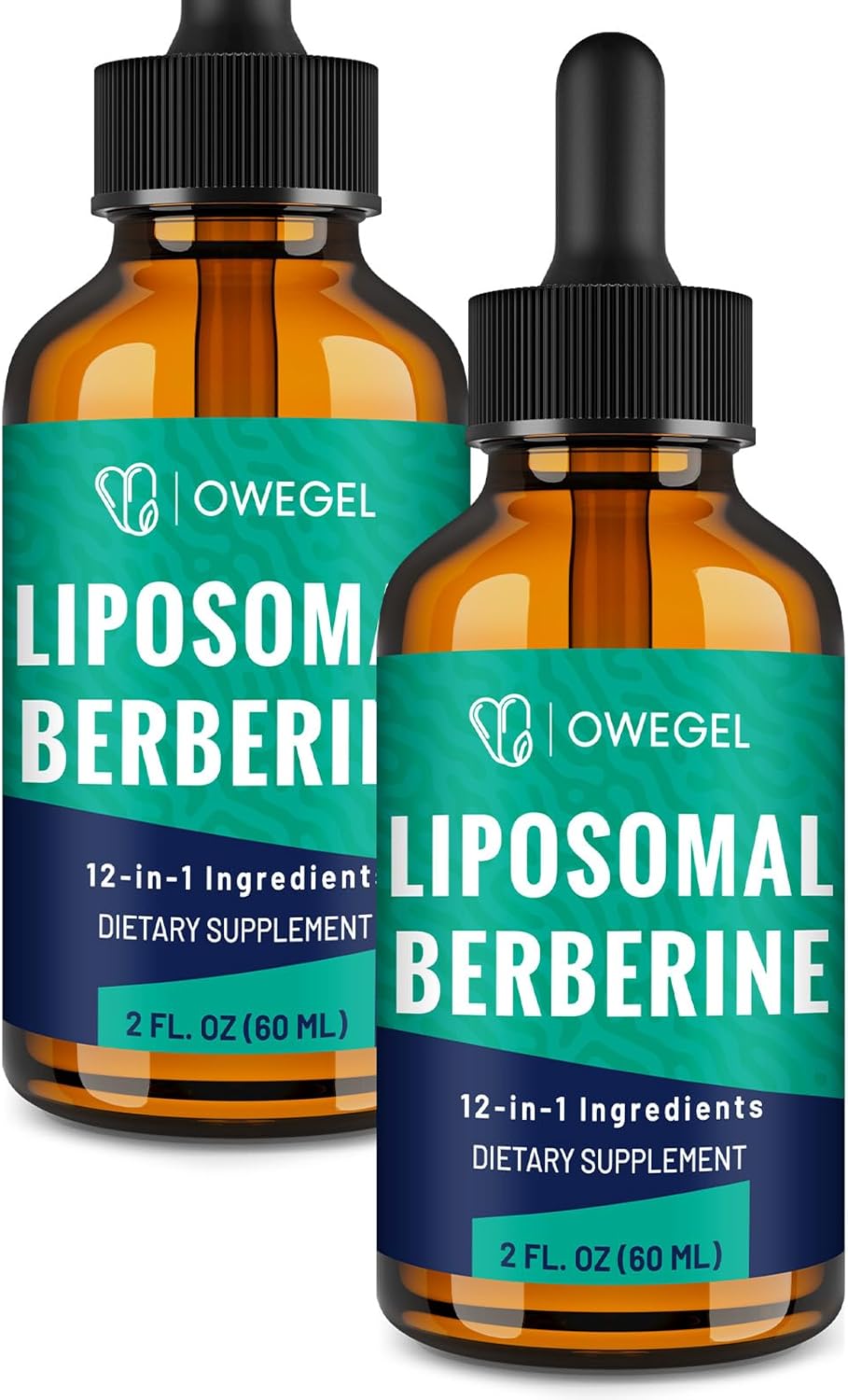 owegel Liposomal Berberine HCL Liquid Drops \u2013 Advanced 12-in-1 Herbal Formula with Ceylon Cinnamon, Bitter Melon, Green Tea & More \u2013 4 Fl Oz